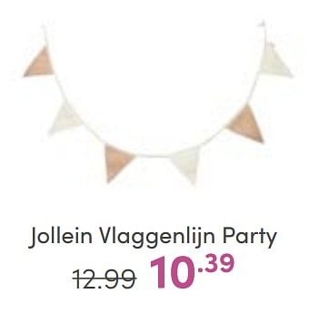 Aanbiedingen Jollein vlaggenlijn party - Jollein - Geldig van 04/06/2023 tot 10/06/2023 bij Baby & Tiener Megastore