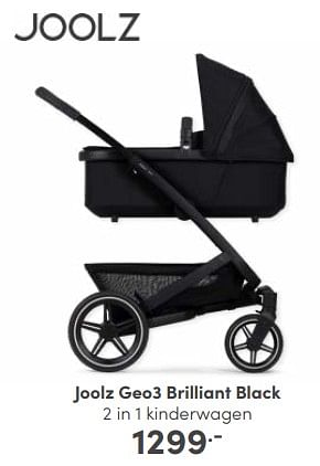 Aanbiedingen Joolz geo3 brilliant black 2 in 1 kinderwagen - Joolz - Geldig van 04/06/2023 tot 10/06/2023 bij Baby & Tiener Megastore