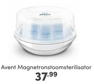 Aanbiedingen Avent magnetronstoomsterilisator - Philips - Geldig van 04/06/2023 tot 10/06/2023 bij Baby & Tiener Megastore