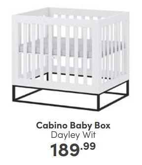 Aanbiedingen Cabino baby box dayley wit - Cabino - Geldig van 04/06/2023 tot 10/06/2023 bij Baby & Tiener Megastore