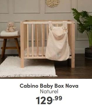 Aanbiedingen Cabino baby box nova naturel - Cabino - Geldig van 04/06/2023 tot 10/06/2023 bij Baby & Tiener Megastore