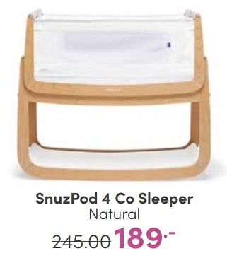 Aanbiedingen Snuzpod 4 co sleeper natural - SNÃœZ - Geldig van 04/06/2023 tot 10/06/2023 bij Baby & Tiener Megastore