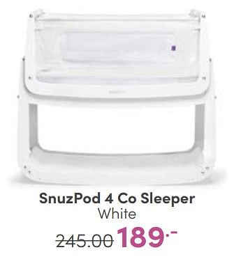Aanbiedingen Snuzpod 4 co sleeper white - SNÃœZ - Geldig van 04/06/2023 tot 10/06/2023 bij Baby & Tiener Megastore