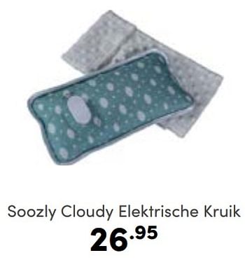 Aanbiedingen Soozly cloudy elektrische kruik - Soozly - Geldig van 04/06/2023 tot 10/06/2023 bij Baby & Tiener Megastore