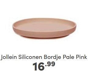 Aanbiedingen Jollein siliconen bordje pale pink - Jollein - Geldig van 04/06/2023 tot 10/06/2023 bij Baby & Tiener Megastore