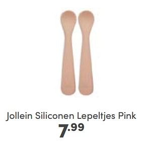 Aanbiedingen Jollein siliconen lepeltjes pink - Jollein - Geldig van 04/06/2023 tot 10/06/2023 bij Baby & Tiener Megastore