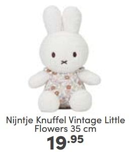 Aanbiedingen Nijntje knuffel vintage little flowers - Nijntje - Geldig van 04/06/2023 tot 10/06/2023 bij Baby & Tiener Megastore