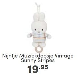 Aanbiedingen Nijntje muziekdoosje vintage sunny stripes - Nijntje - Geldig van 04/06/2023 tot 10/06/2023 bij Baby & Tiener Megastore
