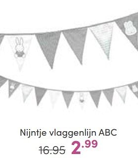 Aanbiedingen Nijntje vlaggenlijn abc - Nijntje - Geldig van 04/06/2023 tot 10/06/2023 bij Baby & Tiener Megastore