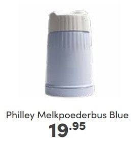 Aanbiedingen Philley melkpoederbus blue - Philley - Geldig van 04/06/2023 tot 10/06/2023 bij Baby & Tiener Megastore