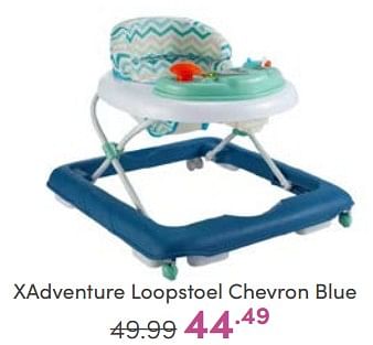 Aanbiedingen Xadventure loopstoel chevron blue - Xadventure - Geldig van 04/06/2023 tot 10/06/2023 bij Baby & Tiener Megastore