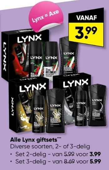 Aanbiedingen Lynx giftset - Lynx - Geldig van 05/06/2023 tot 18/06/2023 bij Big Bazar