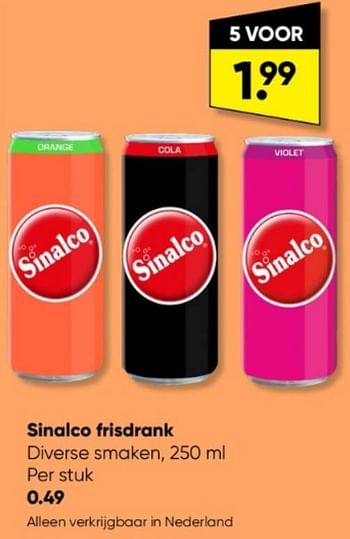 Aanbiedingen Sinalco frisdrank - Sinalco - Geldig van 05/06/2023 tot 18/06/2023 bij Big Bazar