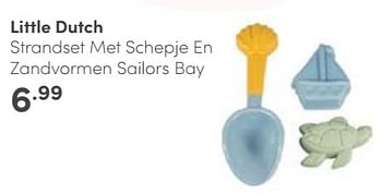 Aanbiedingen Little dutch strandset met schepje en zandvormen sailors bay - Little Dutch - Geldig van 11/06/2023 tot 17/06/2023 bij Baby & Tiener Megastore