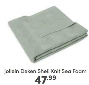 Aanbiedingen Jollein deken shell knit sea foam - Jollein - Geldig van 11/06/2023 tot 17/06/2023 bij Baby & Tiener Megastore