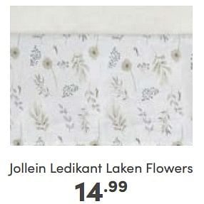 Aanbiedingen Jollein ledikant laken flowers - Jollein - Geldig van 11/06/2023 tot 17/06/2023 bij Baby & Tiener Megastore