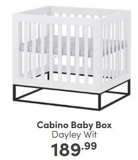 Aanbiedingen Cabino baby box dayley wit - Cabino - Geldig van 11/06/2023 tot 17/06/2023 bij Baby & Tiener Megastore