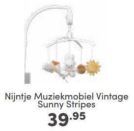 Aanbiedingen Nijntje muziekmobiel vintage sunny stripes - Nijntje - Geldig van 11/06/2023 tot 17/06/2023 bij Baby & Tiener Megastore