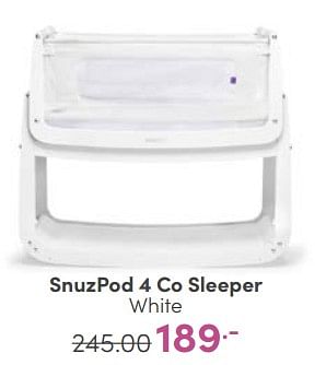 Aanbiedingen Snuzpod 4 co sleeper white - SNÃœZ - Geldig van 11/06/2023 tot 17/06/2023 bij Baby & Tiener Megastore