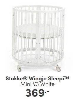 Aanbiedingen Stokke wiegje sleepi mini v3 white - Stokke - Geldig van 11/06/2023 tot 17/06/2023 bij Baby & Tiener Megastore