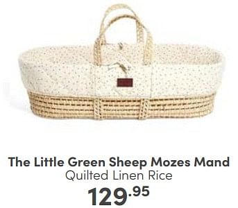 Aanbiedingen The little green sheep mozes mand quilted linen rice - The Little Green Sheep - Geldig van 11/06/2023 tot 17/06/2023 bij Baby & Tiener Megastore