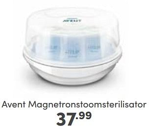 Aanbiedingen Avent magnetronstoomsterilisator - Philips - Geldig van 11/06/2023 tot 17/06/2023 bij Baby & Tiener Megastore