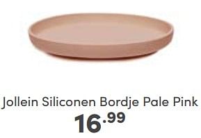 Aanbiedingen Jollein siliconen bordje pale pink - Jollein - Geldig van 11/06/2023 tot 17/06/2023 bij Baby & Tiener Megastore