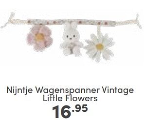 Aanbiedingen Nijntje wagenspanner vintage little flowers - Nijntje - Geldig van 11/06/2023 tot 17/06/2023 bij Baby & Tiener Megastore