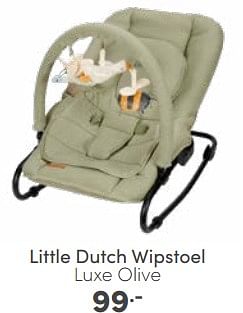 Aanbiedingen Little dutch wipstoel luxe olive - Little Dutch - Geldig van 11/06/2023 tot 17/06/2023 bij Baby & Tiener Megastore