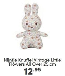Aanbiedingen Nijntje knuffel vintage little flowers all over - Nijntje - Geldig van 11/06/2023 tot 17/06/2023 bij Baby & Tiener Megastore
