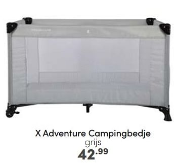 Aanbiedingen X adventure campingbedje grijs - Xadventure - Geldig van 11/06/2023 tot 17/06/2023 bij Baby & Tiener Megastore