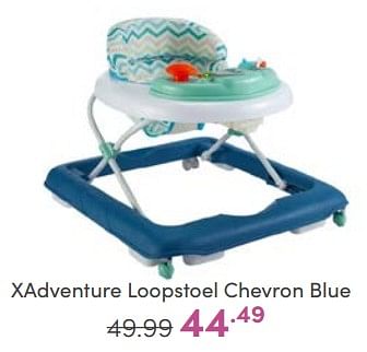 Aanbiedingen Xadventure loopstoel chevron blue - Xadventure - Geldig van 11/06/2023 tot 17/06/2023 bij Baby & Tiener Megastore