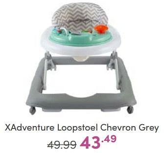 Aanbiedingen Xadventure loopstoel chevron grey - Xadventure - Geldig van 11/06/2023 tot 17/06/2023 bij Baby & Tiener Megastore
