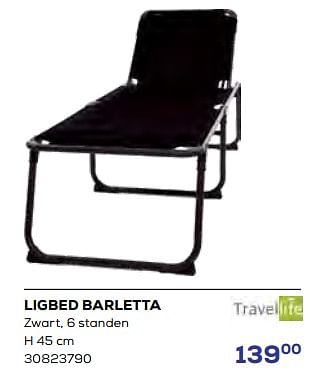 Aanbiedingen Ligbed barletta - Travellife - Geldig van 15/06/2023 tot 20/07/2023 bij Supra Bazar