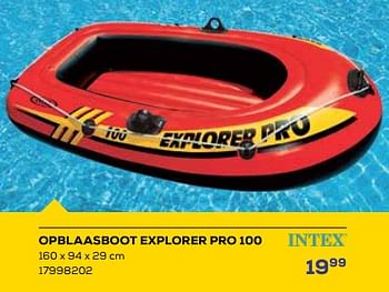 Aanbiedingen Opblaasboot explorer pro 100 - Intex - Geldig van 15/06/2023 tot 20/07/2023 bij Supra Bazar