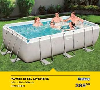 Aanbiedingen Power steel zwembad - BestWay - Geldig van 15/06/2023 tot 20/07/2023 bij Supra Bazar