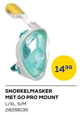 Aanbiedingen Snorkelmasker met go pro mount - Huismerk - Supra Bazar - Geldig van 15/06/2023 tot 20/07/2023 bij Supra Bazar