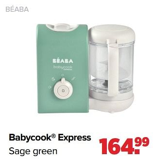 Aanbiedingen Béaba babycook express sage green - Beaba - Geldig van 05/06/2023 tot 01/07/2023 bij Baby-Dump