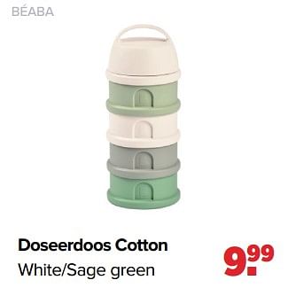 Aanbiedingen Béaba doseerdoos cotton white-sage green - Beaba - Geldig van 05/06/2023 tot 01/07/2023 bij Baby-Dump