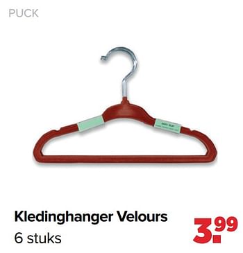 Aanbiedingen Kledinghanger velours - Puck - Geldig van 05/06/2023 tot 01/07/2023 bij Baby-Dump