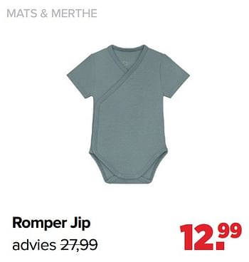 Aanbiedingen Romper jip - Mats &amp; Merthe - Geldig van 05/06/2023 tot 01/07/2023 bij Baby-Dump