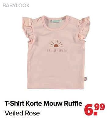 Aanbiedingen T-shirt korte mouw ruffle - Baby look - Geldig van 05/06/2023 tot 01/07/2023 bij Baby-Dump