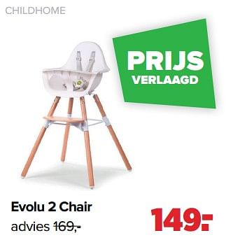 Aanbiedingen Childhome evolu 2 chair - Childhome - Geldig van 05/06/2023 tot 01/07/2023 bij Baby-Dump