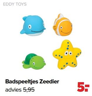 Aanbiedingen Eddy toys badspeeltjes zeedier - EddyToys - Geldig van 05/06/2023 tot 01/07/2023 bij Baby-Dump