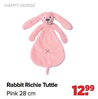 Aanbiedingen Happy horse rabbit richie tuttle pink - Happy Horse - Geldig van 05/06/2023 tot 01/07/2023 bij Baby-Dump