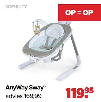 Aanbiedingen Ingenuity anyway sway - Ingenuity - Geldig van 05/06/2023 tot 01/07/2023 bij Baby-Dump