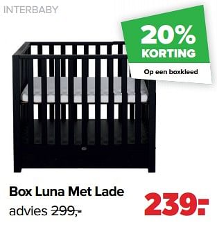 Aanbiedingen Interbaby box luna met lade - Interbaby - Geldig van 05/06/2023 tot 01/07/2023 bij Baby-Dump