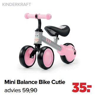 Aanbiedingen Kinderkraft mini balance bike cutie - Kinderkraft - Geldig van 05/06/2023 tot 01/07/2023 bij Baby-Dump