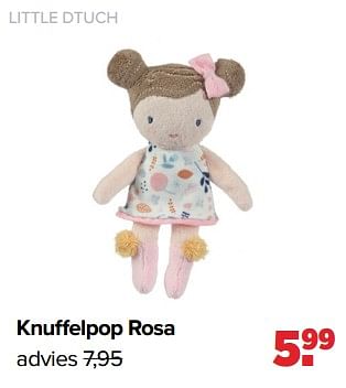 Aanbiedingen Little dtuch knuffelpop rosa - Little Dutch - Geldig van 05/06/2023 tot 01/07/2023 bij Baby-Dump