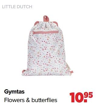Aanbiedingen Little dutch gymtas flowers + butterflies - Little Dutch - Geldig van 05/06/2023 tot 01/07/2023 bij Baby-Dump